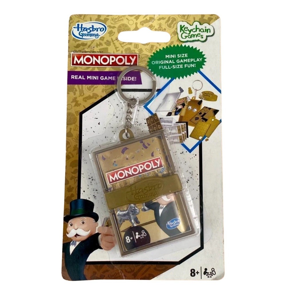 MONOPOLY Gold Mini Keychain Gaming Factory Real Game HASBRO Sealed NEW‎